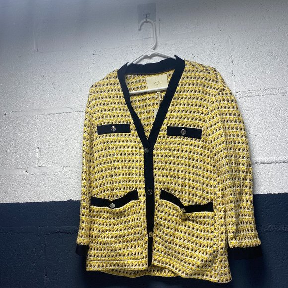maje yellow tweed